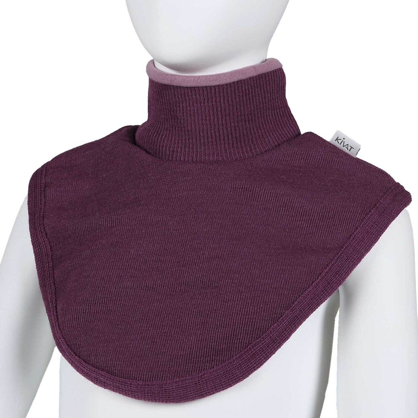 Wool turtleneck collar