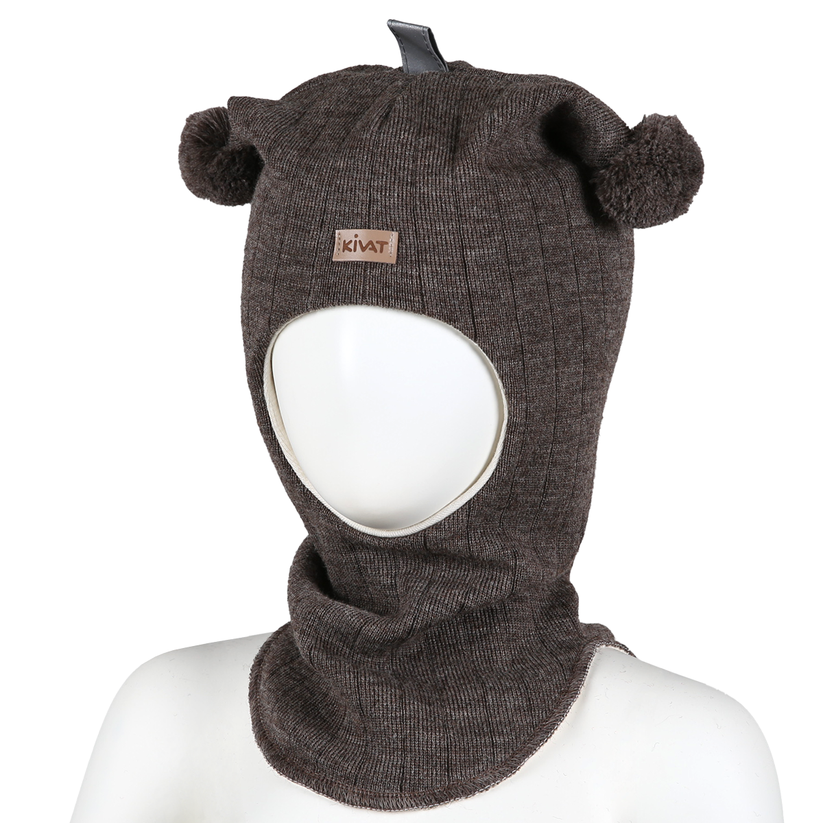 KIVAT Kaisla kypärämyssy meleerattu ruskea