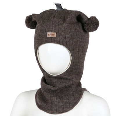 KIVAT Kaisla kypärämyssy meleerattu ruskea