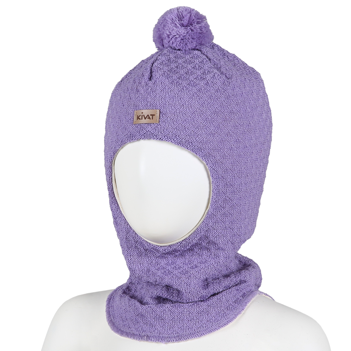 Vohveli kypärämyssy, iso tupsu, laventeli