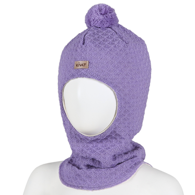 Vohveli kypärämyssy, iso tupsu, laventeli