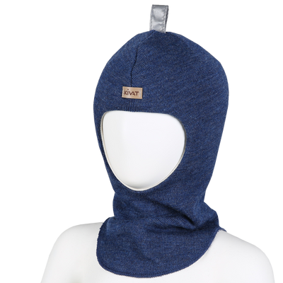 KIVAT basic kypärämyssy villaa, meleerattu sininen