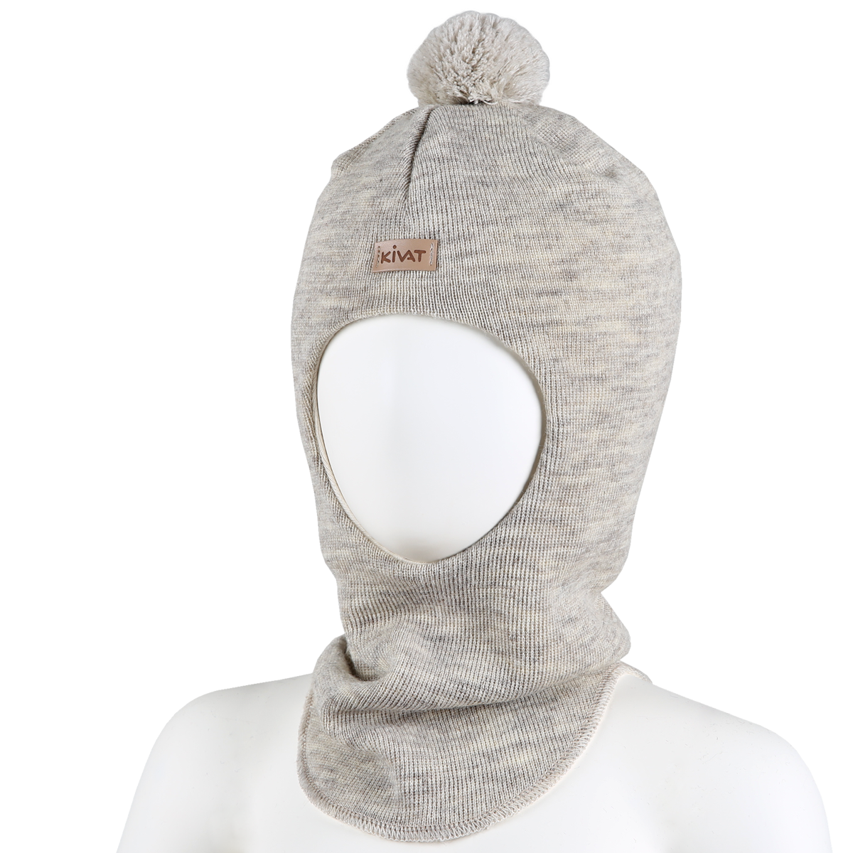 KIVAT tupsukypärämyssy, iso tupsu, vanilja