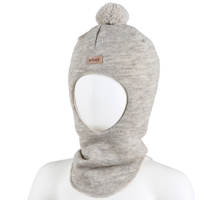 KIVAT tupsukypärämyssy, iso tupsu, vanilja