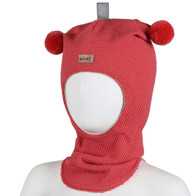 Helmi merinokypärämyssy tupsut, tumma koralli