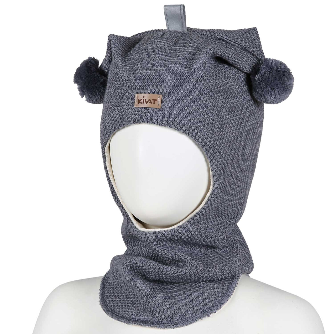 Helmi merinokypärämyssy tupsut, siniharmaa