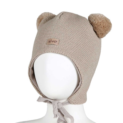 Helmi merinopipo tupsut, vaalea beige