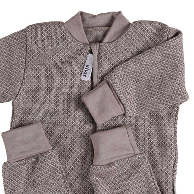 Merinovillahaalari vauvalle Naava-kuosi beige lähikuva