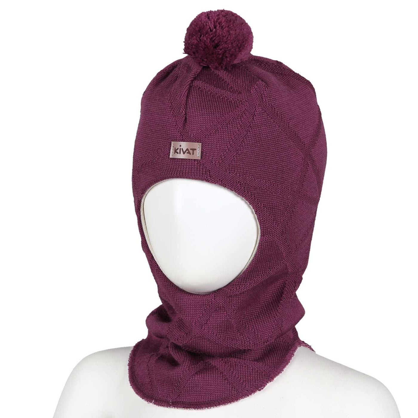 KIVAT Polku tupsukypärämyssy, merinovillaa, tumma kanerva