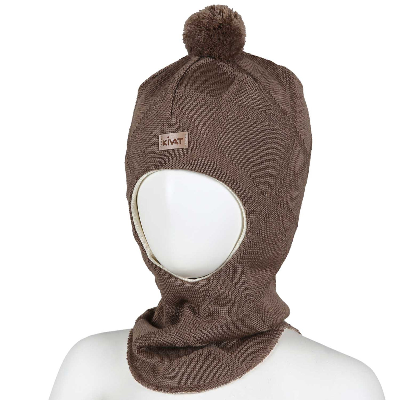 KIVAT Polku tupsukypärämyssy, merinovillaa, mokka