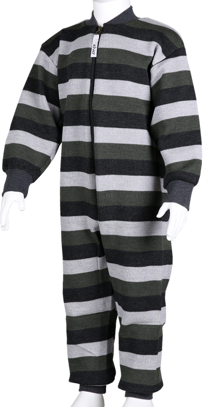 Striped Merino wool overall