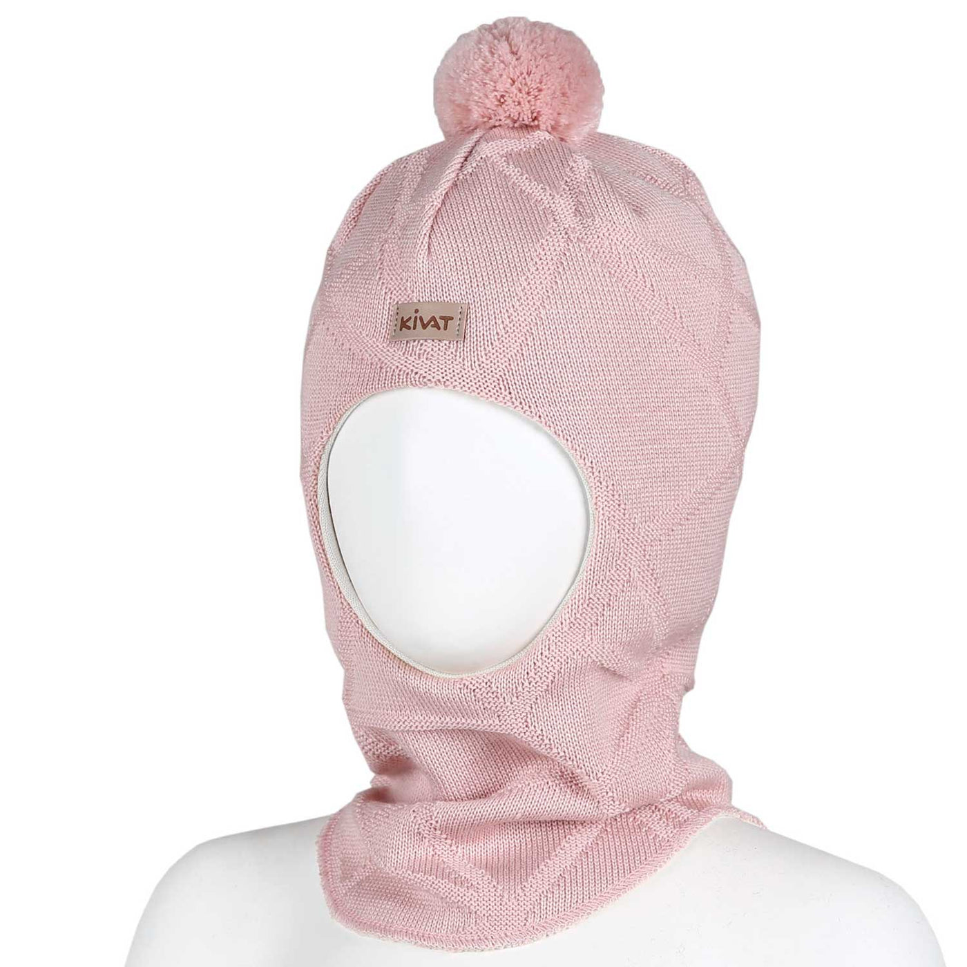 KIVAT Polku tupsukypärämyssy, merinovillaa, puuteriroosa