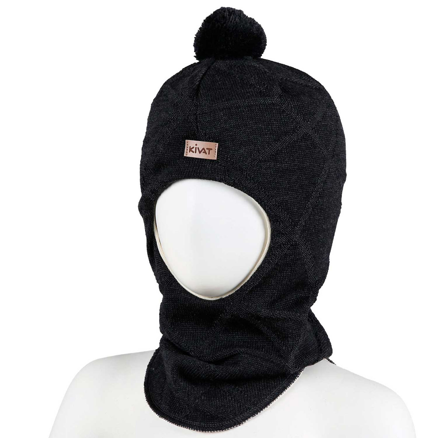 KIVAT Polku tupsukypärämyssy, merinovillaa, tummanharmaa