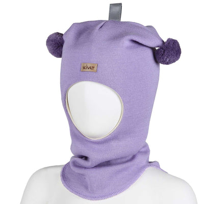 KIVAT merinokypärämyssy, tupsut, laventeli