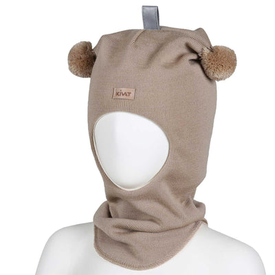 KIVAT merinokypärämyssy, tupsut, vaalea beige