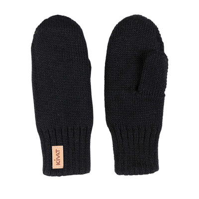 KIVAT merinolapaset kaksinkertainen neulos musta