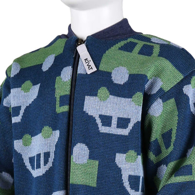 KIVAT merinovillahaalari Auto, sininen, lähikuva