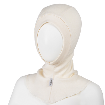 Luomupuuvilla aluskypärämyssy luonnonvalkoinen