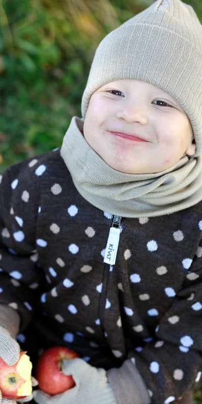 KIVAT villahaalari Polka dot tummanruskea