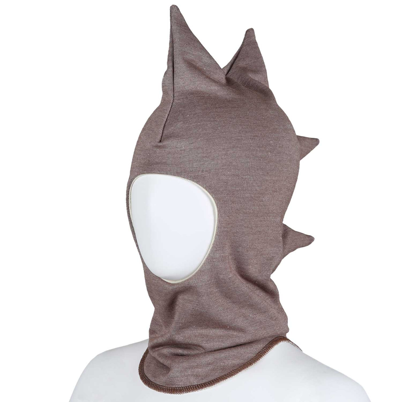 Silkkivillainen Dino-kypärämyssy meleerattu ruskea