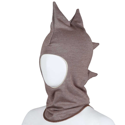 Silkkivillainen Dino-kypärämyssy meleerattu ruskea