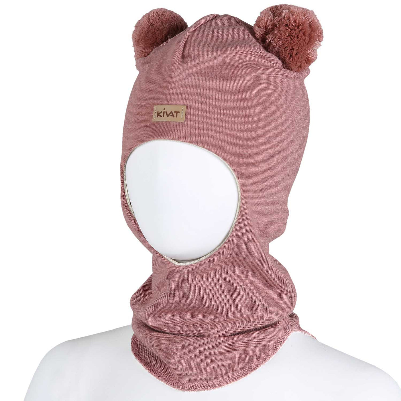 KIVAT silkkivilla tupsukypämyssy roosa