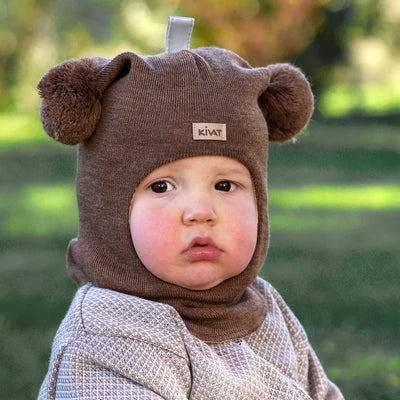 KIVAT tupsukypärämyssy villaa ruskea