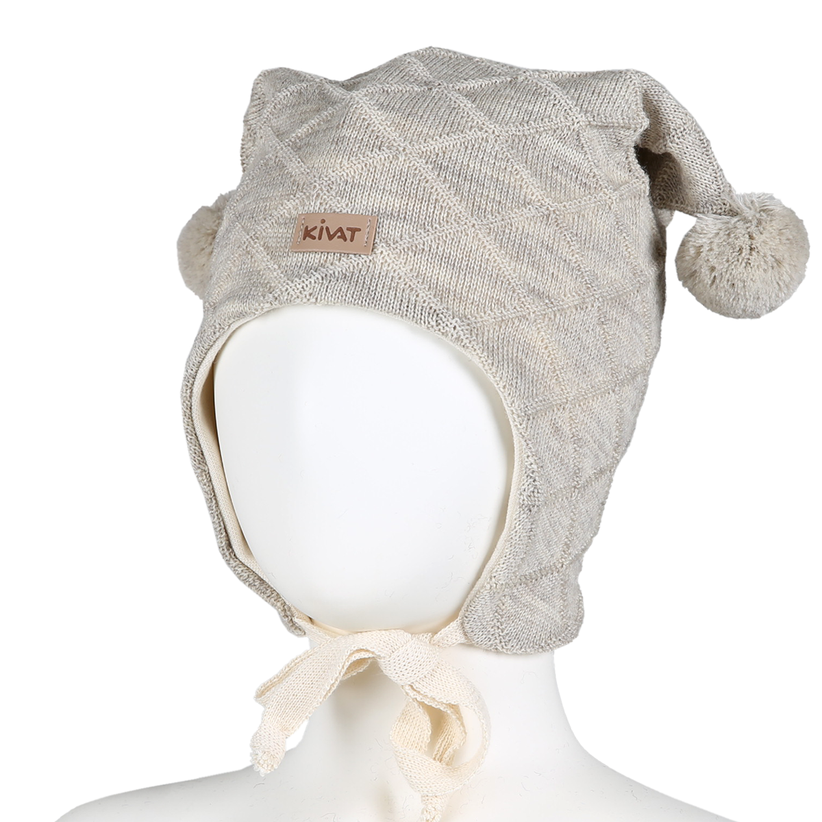 KIVAT Kaapeli pipo, värjäämätöntä villaa