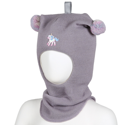 Yksisarvinen kypärämyssy utu lila