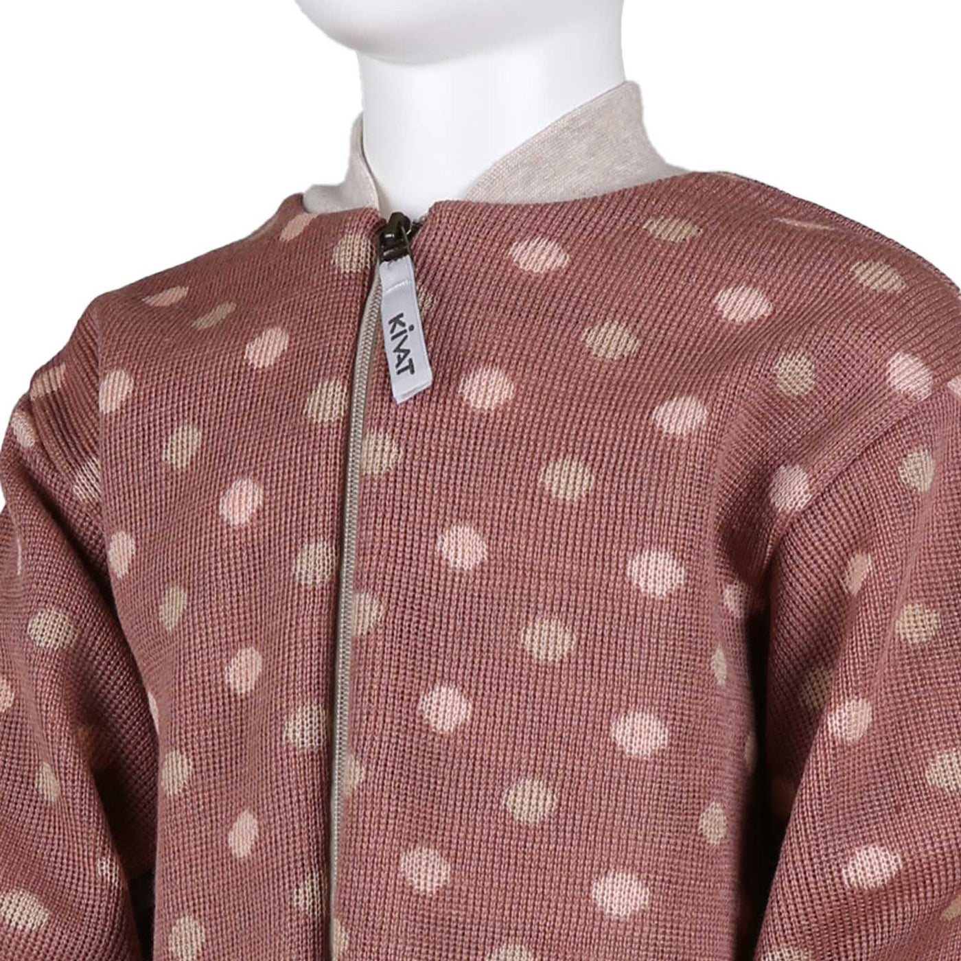 KIVAT villahaalari Polka dot roosa lähikuva