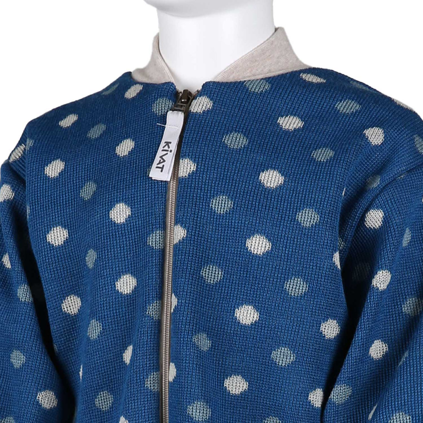 KIVAT villahaalari Polka dot sininen lähikuva