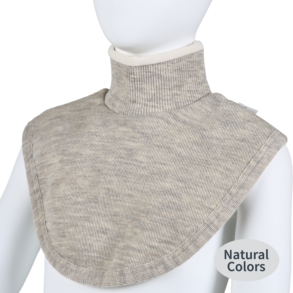 Wool turtleneck collar