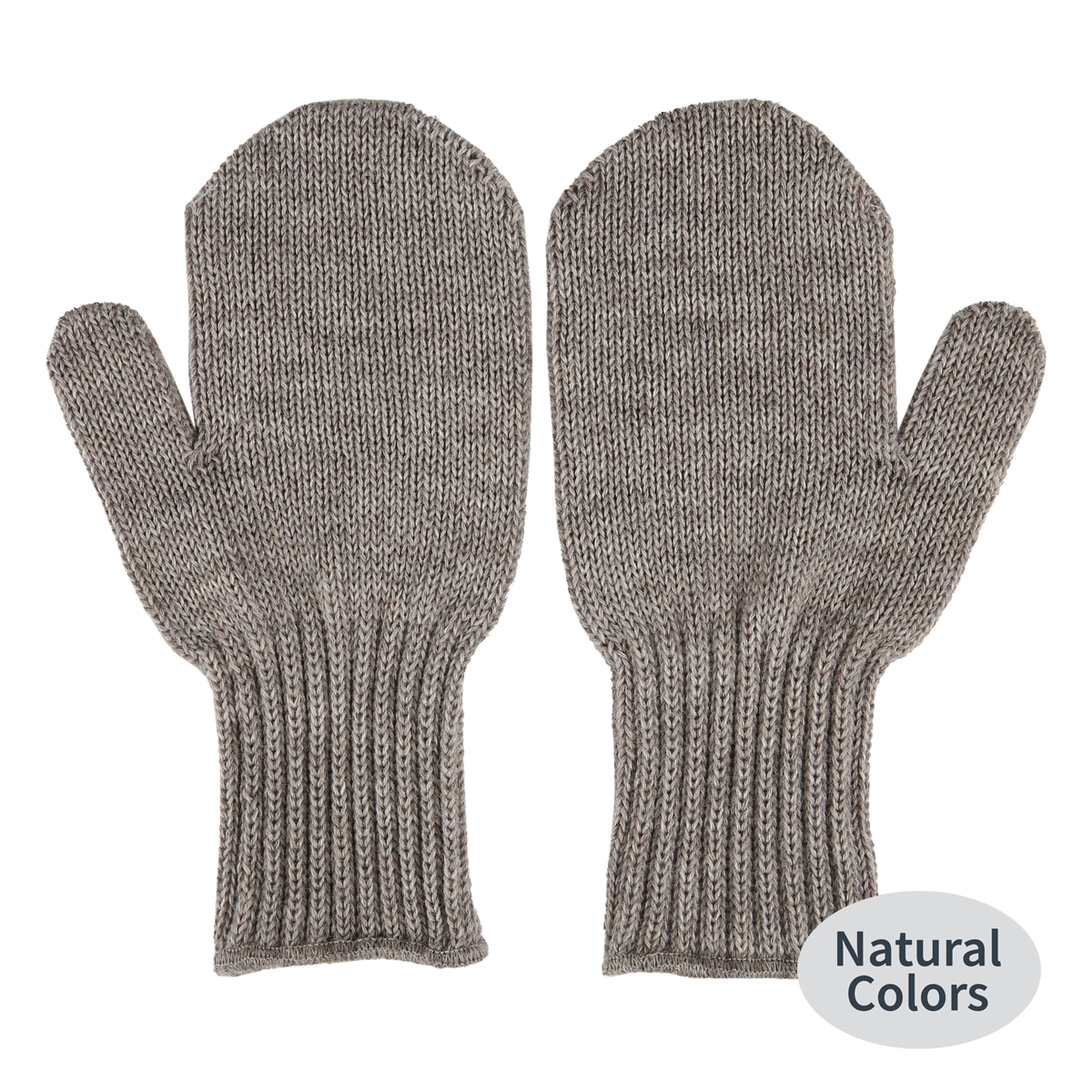 Wool mittens for adults