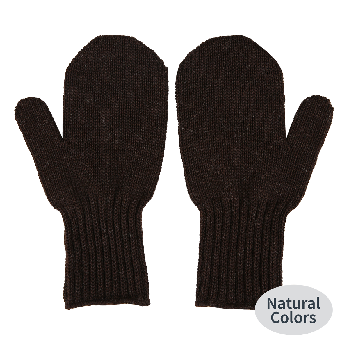 Wool mittens for adults