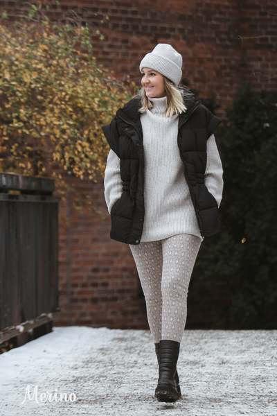 Frost Merino wool leggings for adults