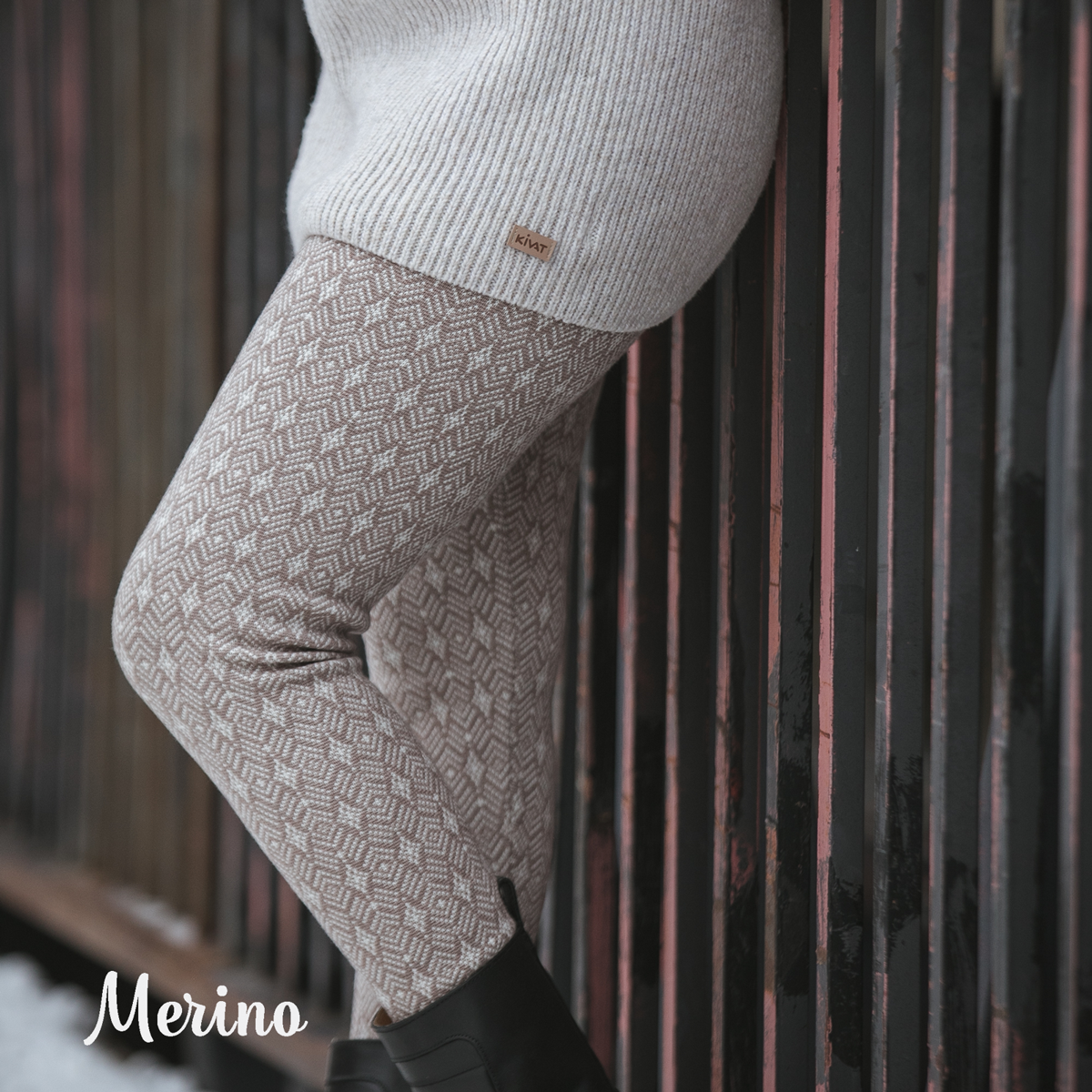 Buy online Brown Wool Woolen Legging from winter wear for Women by