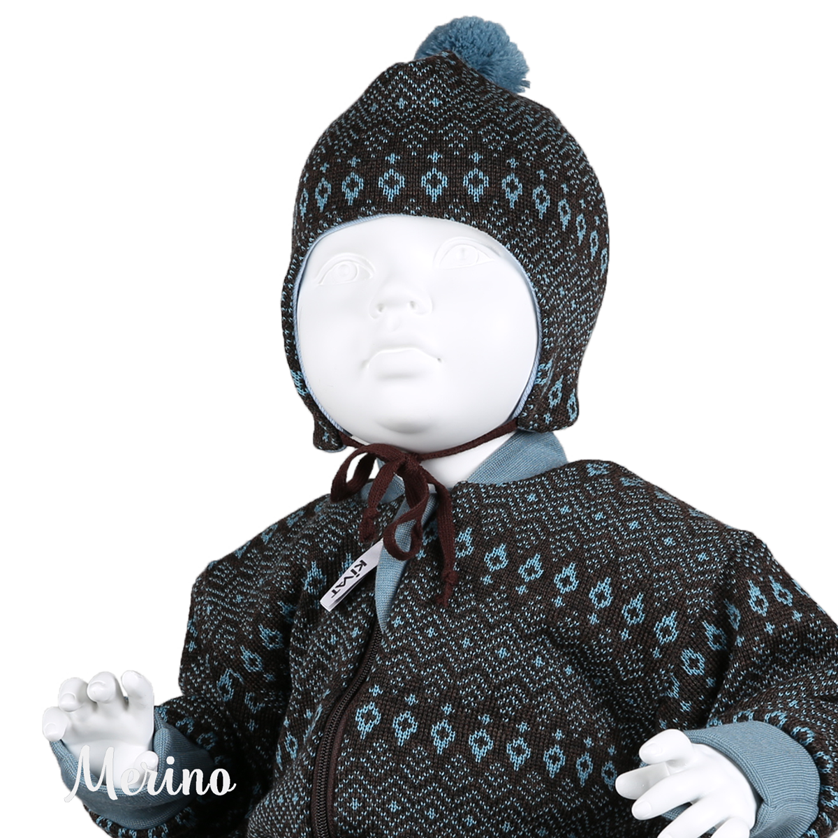 Gem Merino wool baby overall
