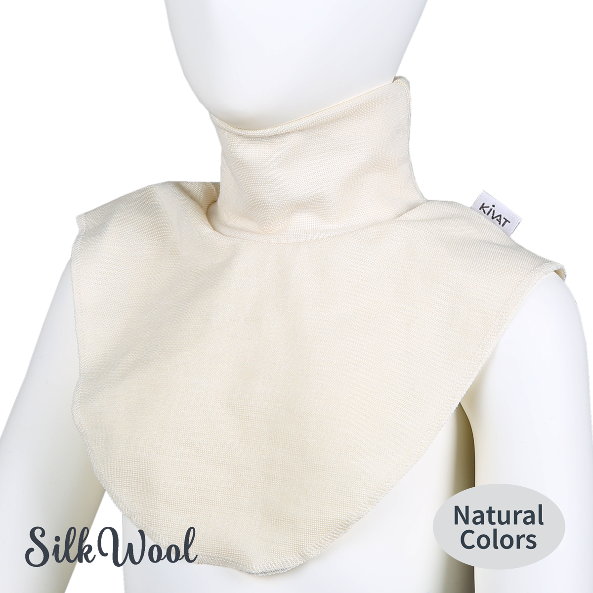 Silkwool turtleneck collar